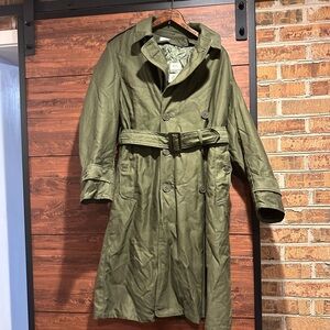 Military 40s 50s TRENCH COAT W WOOL LINER SIZE / SMALL SHORT